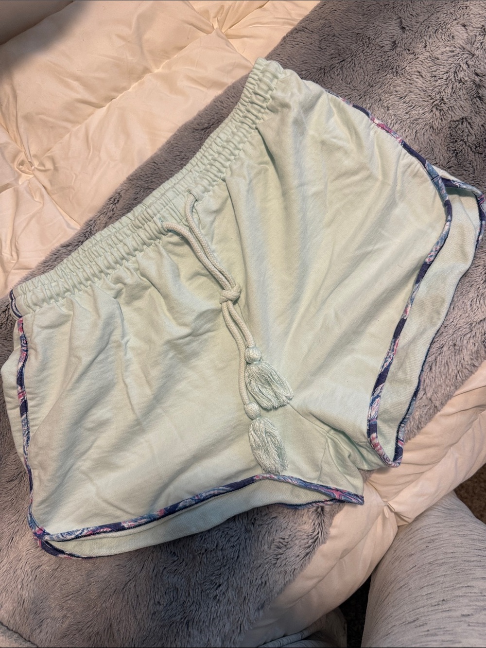 Simply Southern Mint Athletic Shorts with Tassel Drawcord